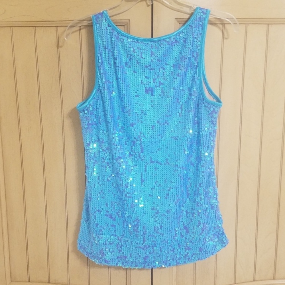 FINAL PRICE Sequin turquoise top S/M